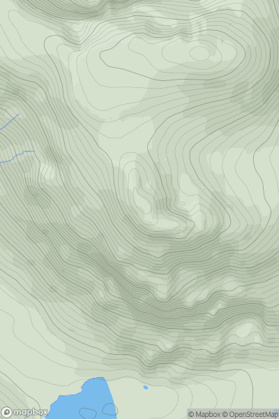 Thumbnail image for Creag nan Calman [Lochinver to Ullapool] showing contour plot for surrounding peak